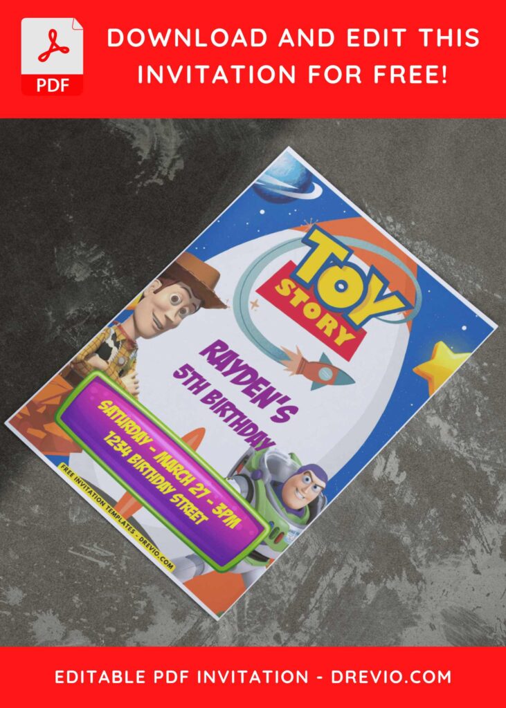 A Complete Toy Story Invitation Template For Fun-Filled Kids Parties I