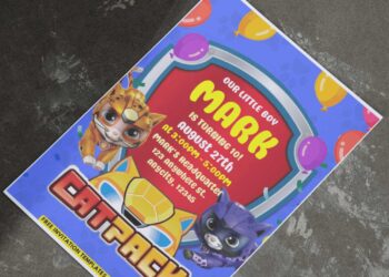 (Easily Edit PDF Invitation) Cat Pack PAW Patrol Birthday Invitation