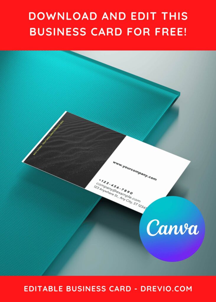 10+ Inspiring Black & White Monogram Canva Business Card Templates C