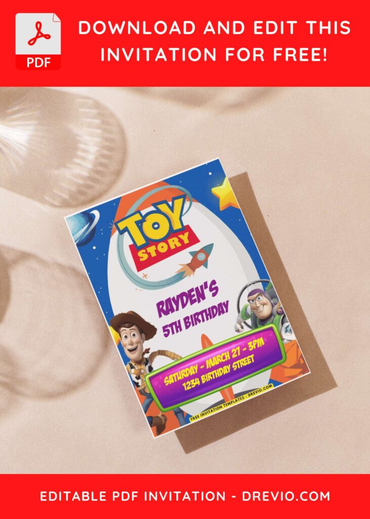 A Complete Toy Story Invitation Template For Fun-Filled Kids Parties J