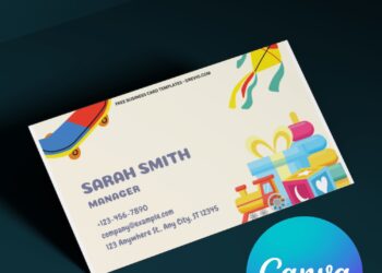 10+ Cute Children's Toy Store Canva Business Card Templates