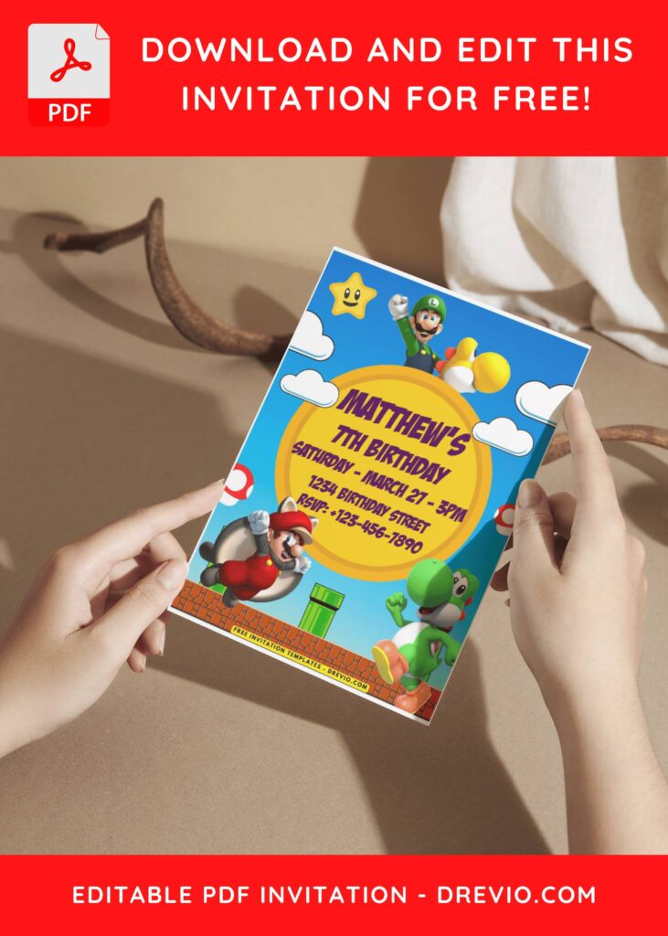 Super Mario Invitation Template Guide: Free Designs For Your Party! A