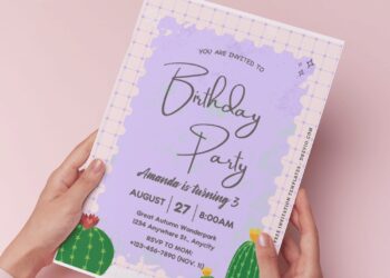 Crafting Cute Cactus Themed Party: Free Invitation Templates