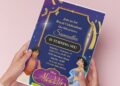 (Easily Edit PDF Invitation) Shimmering Aladdin Birthday Invitation