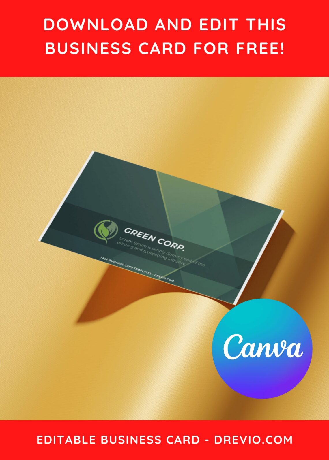 10+ Modern Geometric With Green Accent Canva Business Card Templates