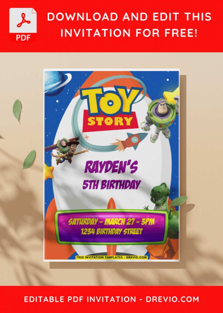 A Complete Toy Story Invitation Template For Fun-Filled Kids Parties C