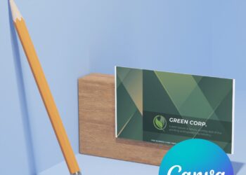10+ Modern Geometric With Green Accent Canva Business Card Templates