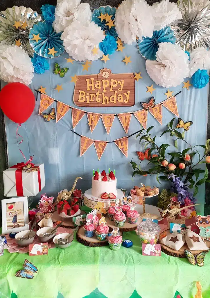 Animal Crossing Birthday Dessert Table