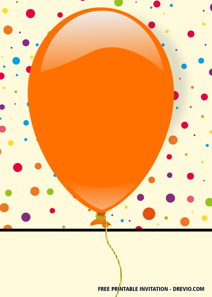 FREE Editable Balloon Birthday Invitations