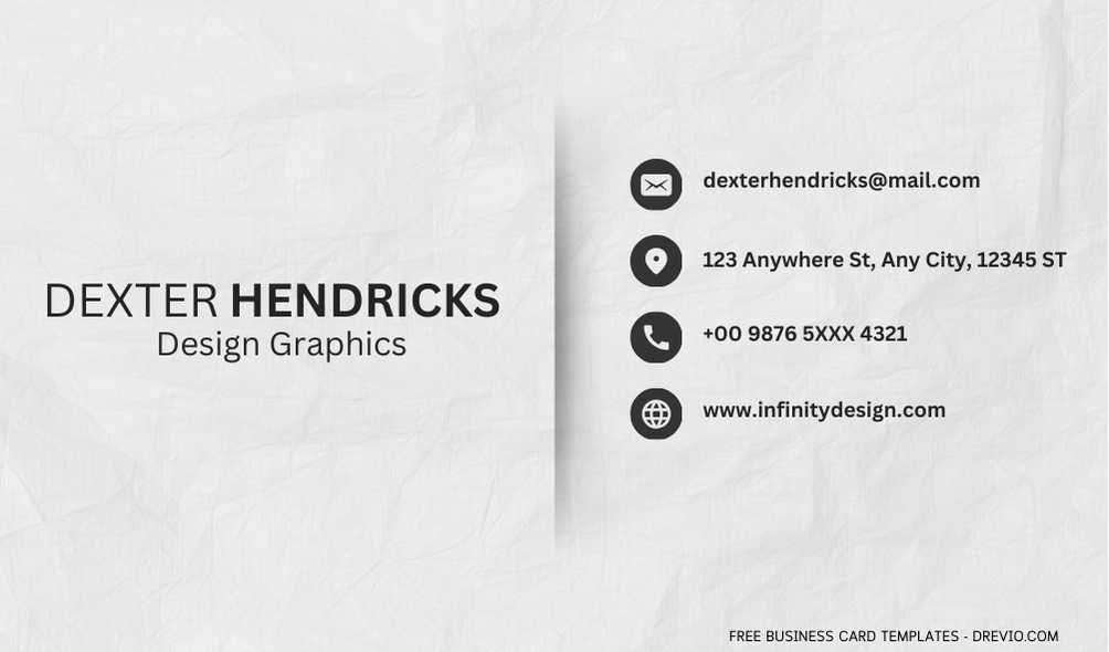 Classic Black & White Business Card Template