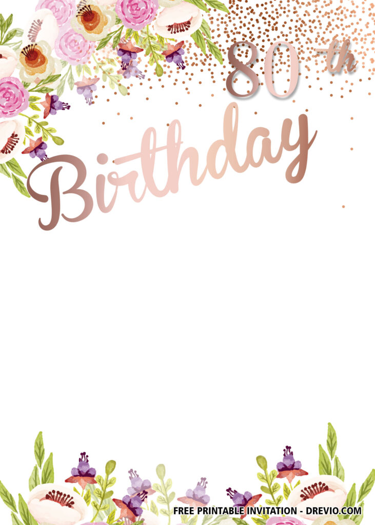 FREE 80’s Birthday Invitations