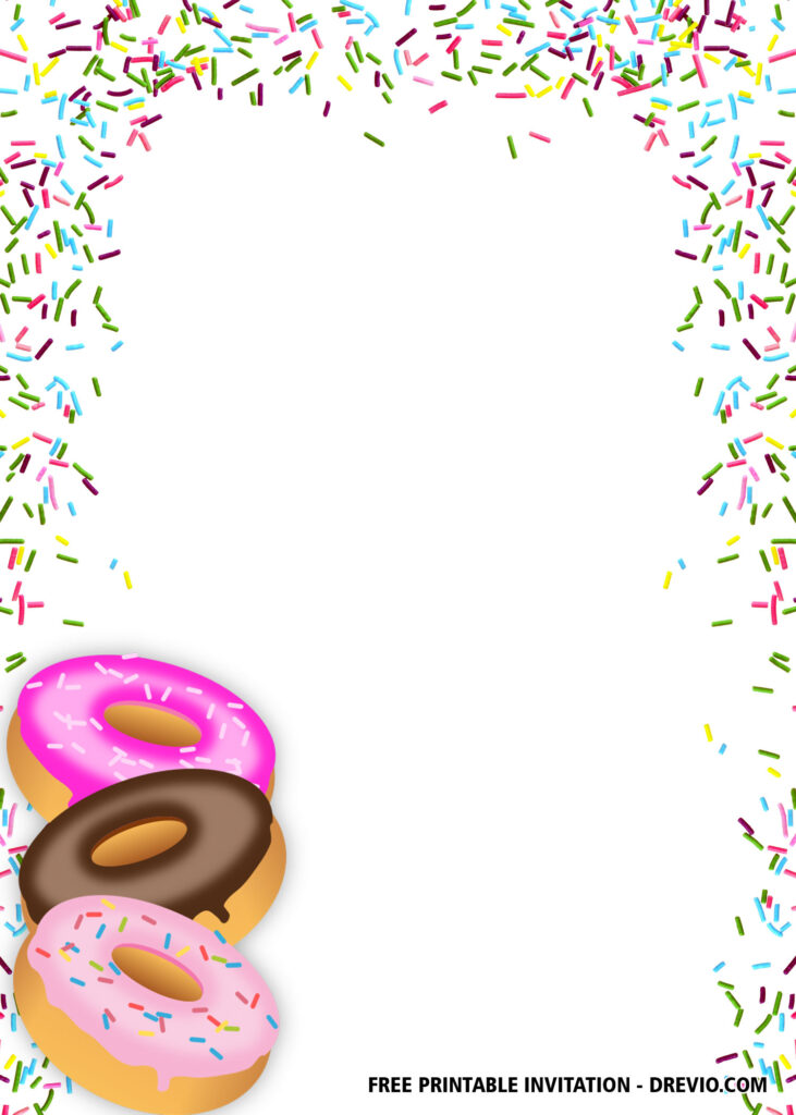 FREE Editable Donut Birthday Invitations 