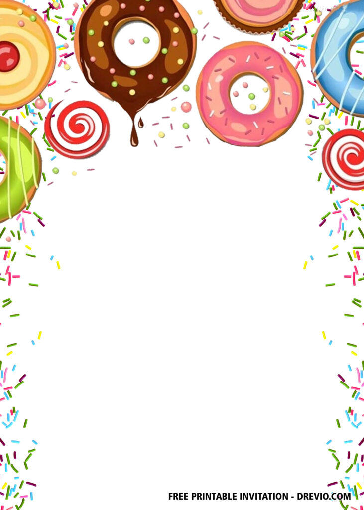 FREE Editable Donut Grow Up Birthday Invitations