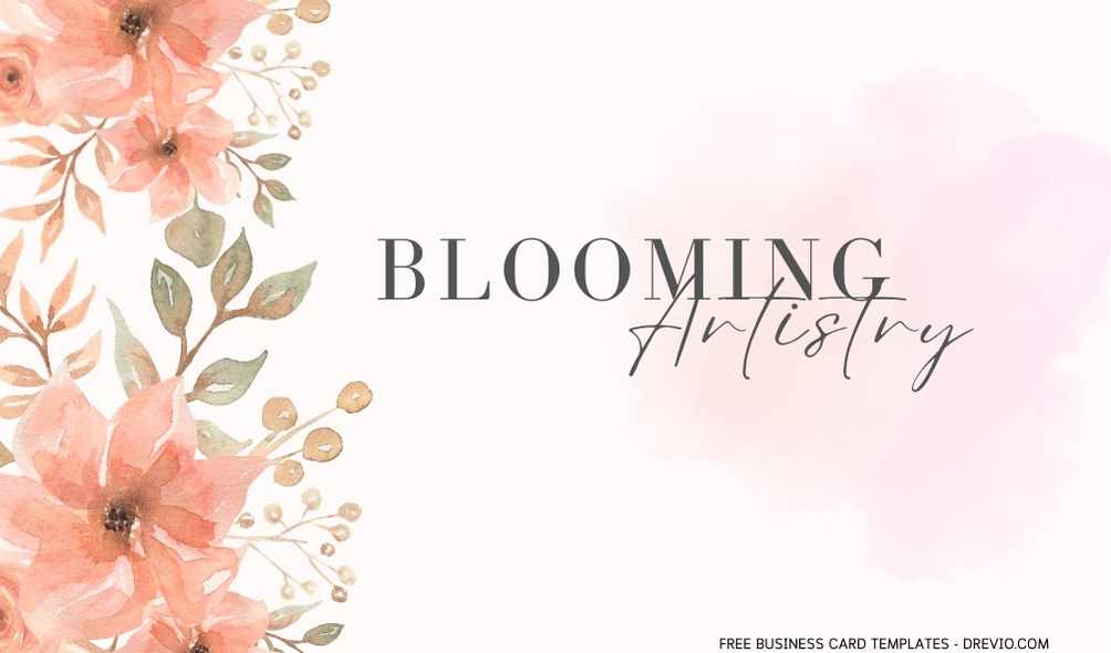 Elegant Floral Business Card Template
