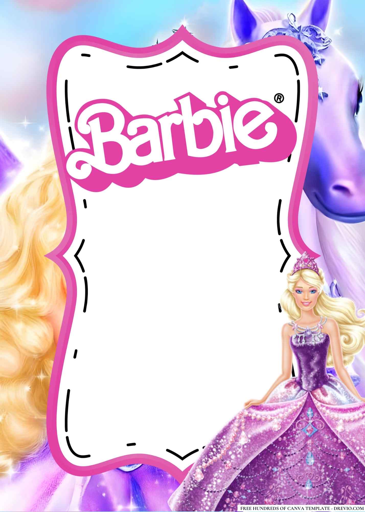 FREE-Barbie-Birthday-Canva-Templates (14) | Download Hundreds FREE ...