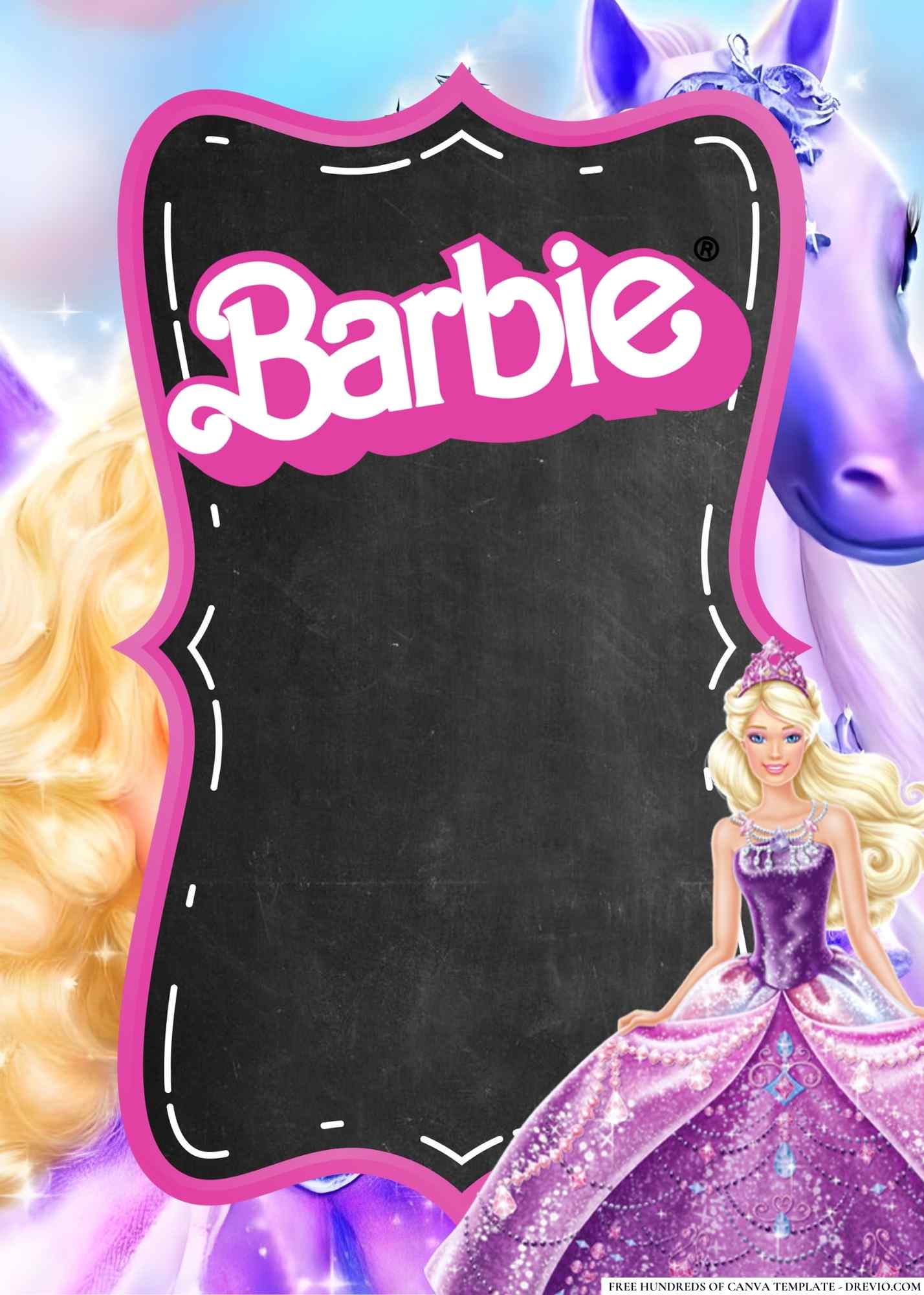 FREEBarbieBirthdayCanvaTemplates (16) Download Hundreds FREE