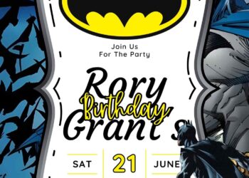FREE Batman Birthday Invitations