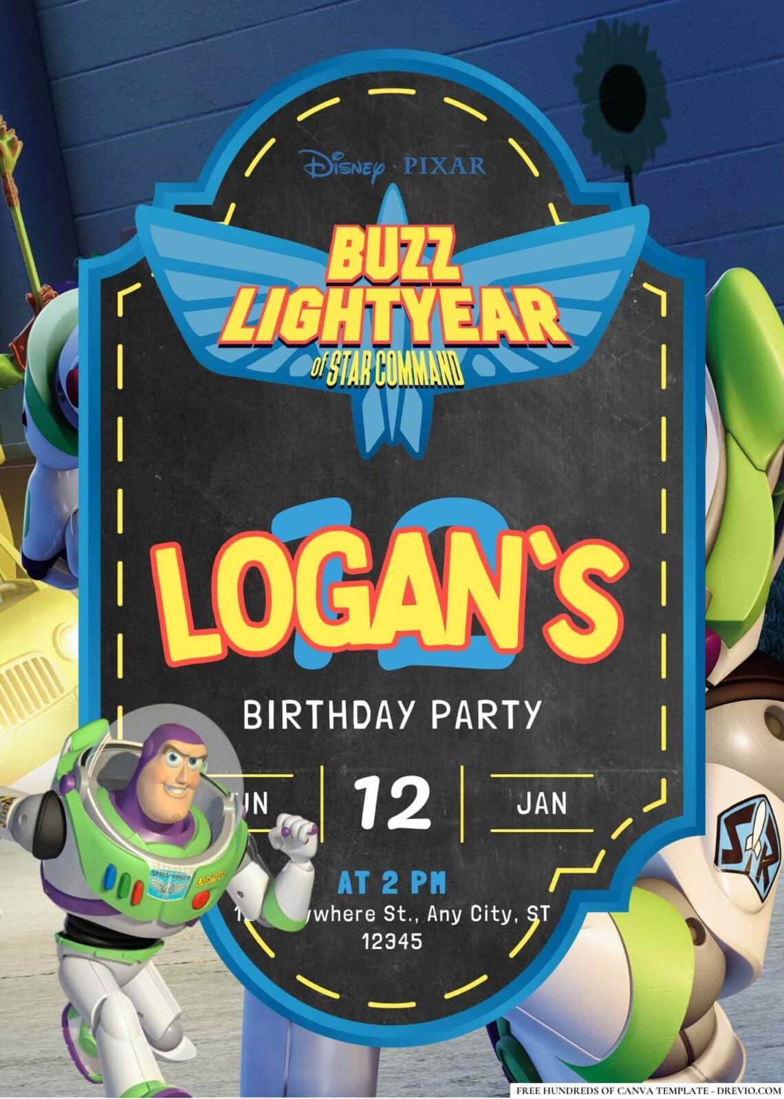 FREE Buzz Lightyear Birthday Canva Templates 15 Download Hundreds FREE PRINTABLE Birthday