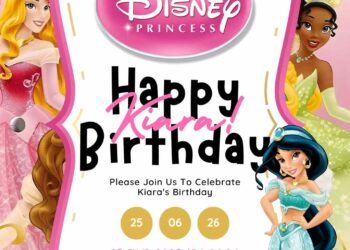 Free Disney Princess Birthday Invitations: