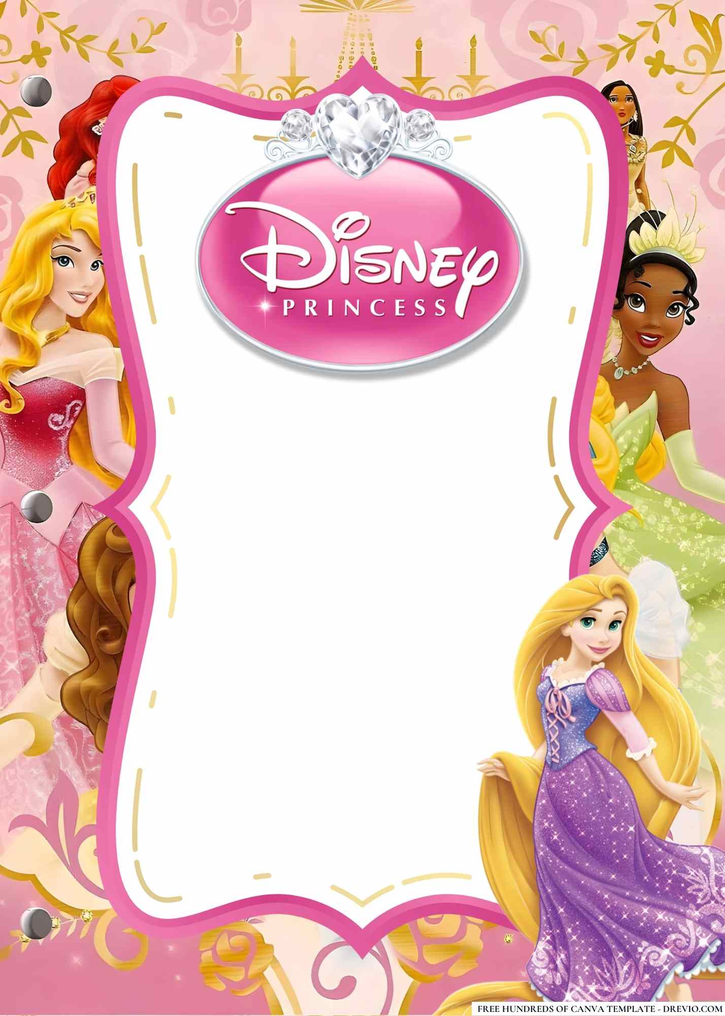 Free-disney Princess-birthday-canva-templates (18) 