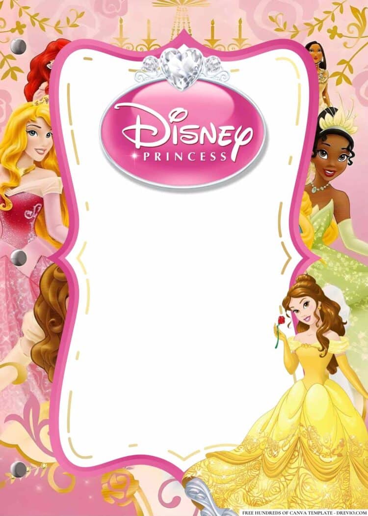 FREE-Disney Princess-Birthday-Canva-Templates (22) | Download Hundreds ...