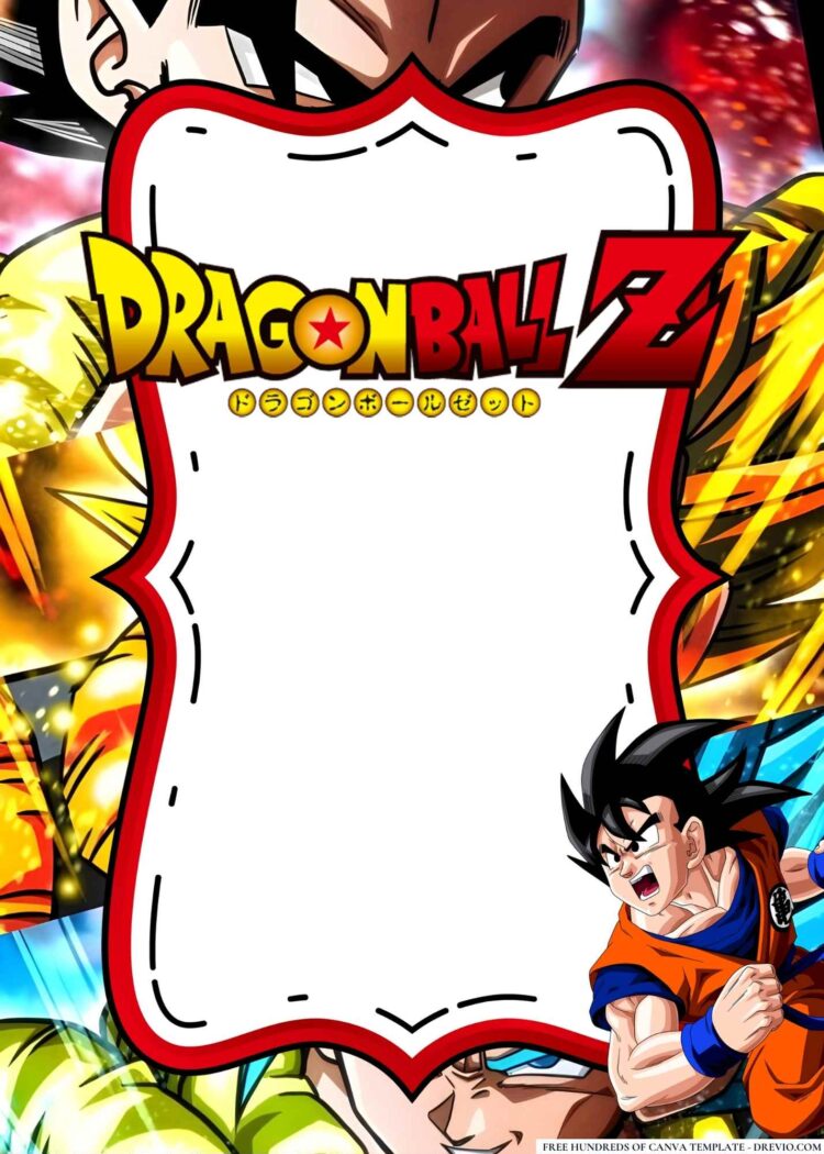 Tips to Host a Dragon Ball Z Birthday Bash with FREE Themed Invitations ...