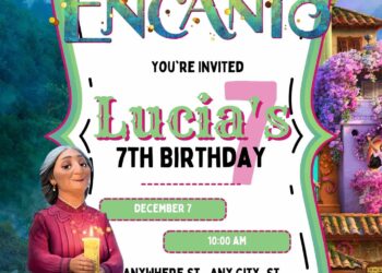 FREE Editable Encanto Birthday Invitations