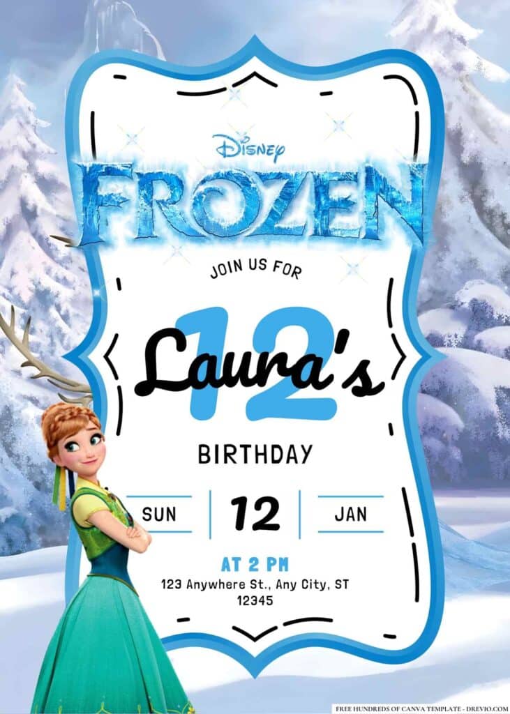 FREE Frozen Birthday Invitations