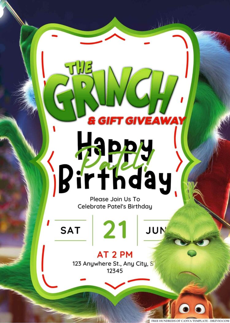 FREE-Grinch-Birthday-Canva-Templates (13) | Download Hundreds FREE ...