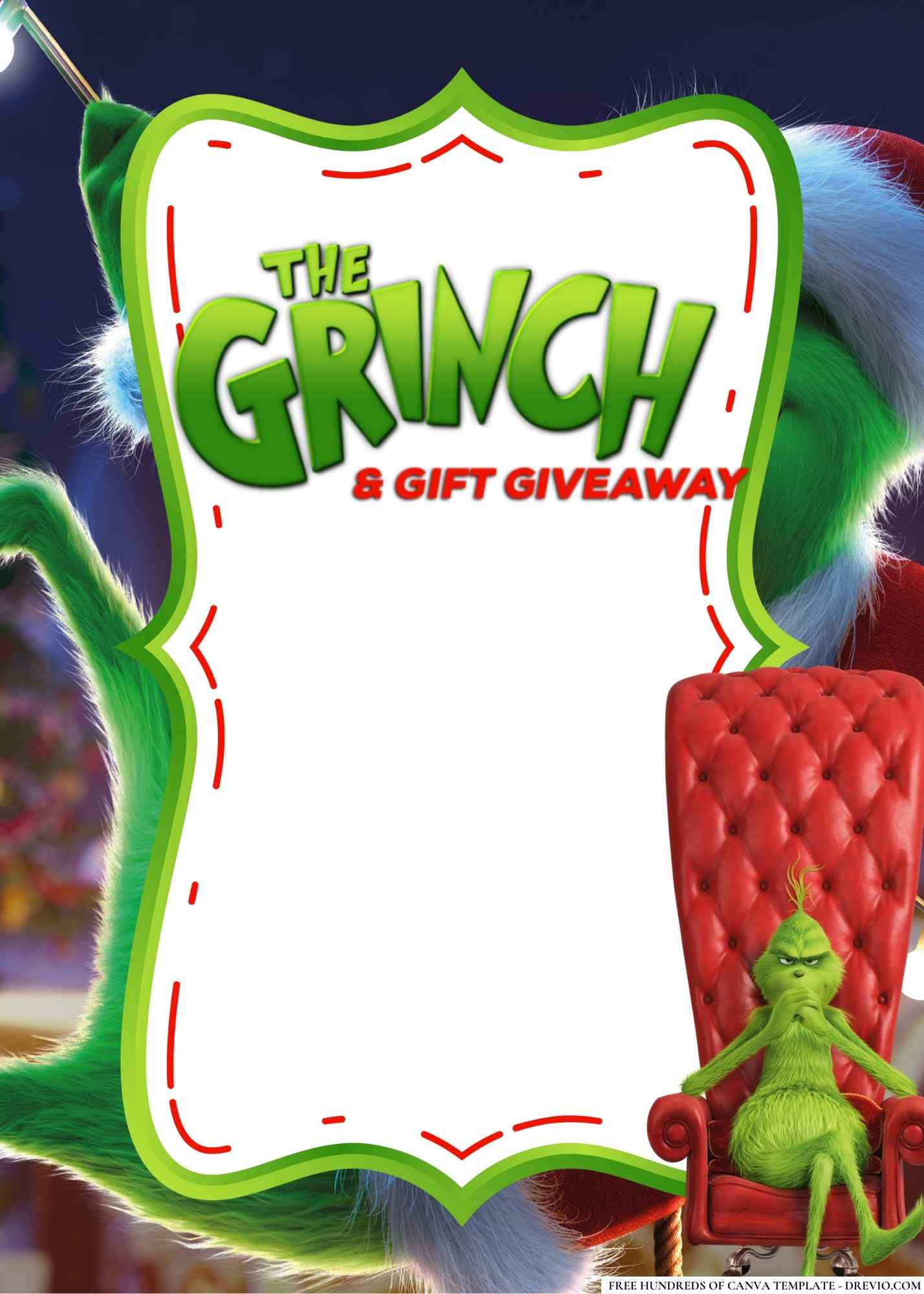 Host a Memorable Grinch-Themed Birthday Bash with FREE Invitations ...