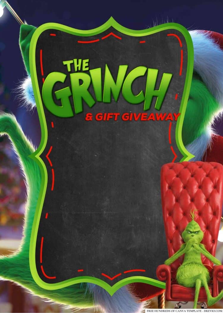 Host A Memorable Grinch-themed Birthday Bash With Free Invitations 