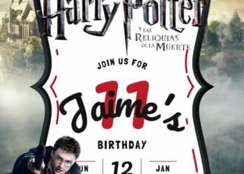 FREE Harry Potter Birthday Invitations