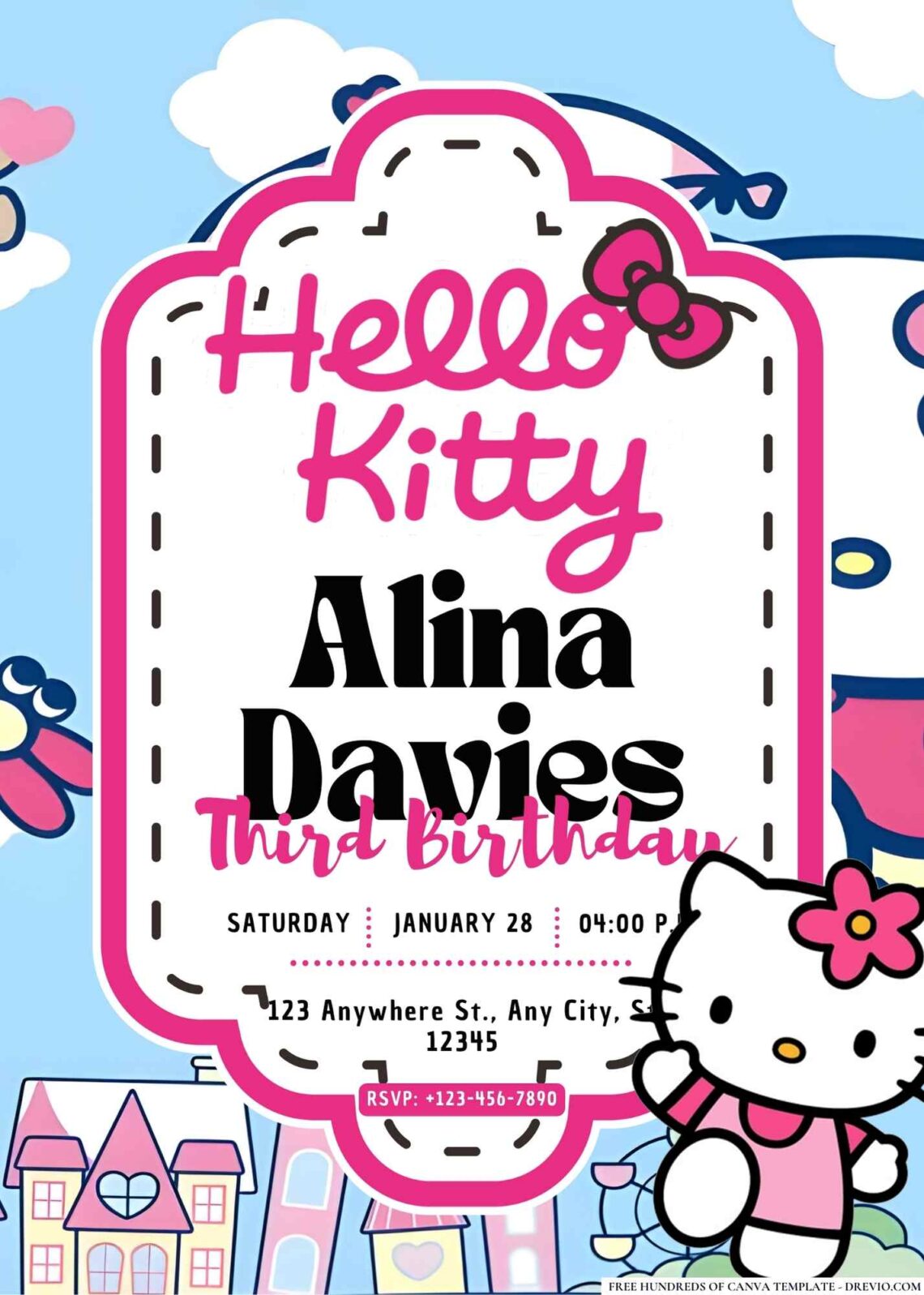 FREE Hello Kitty Invitations