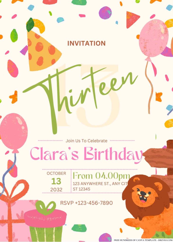 FREE Jungle Safari Birthday Invitations