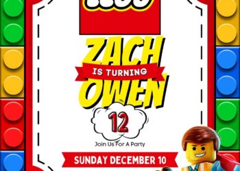 FREE Lego Birthday Invitations