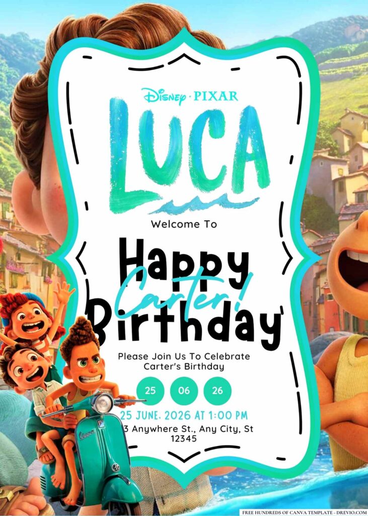 FREE Luca Birthday Invitations