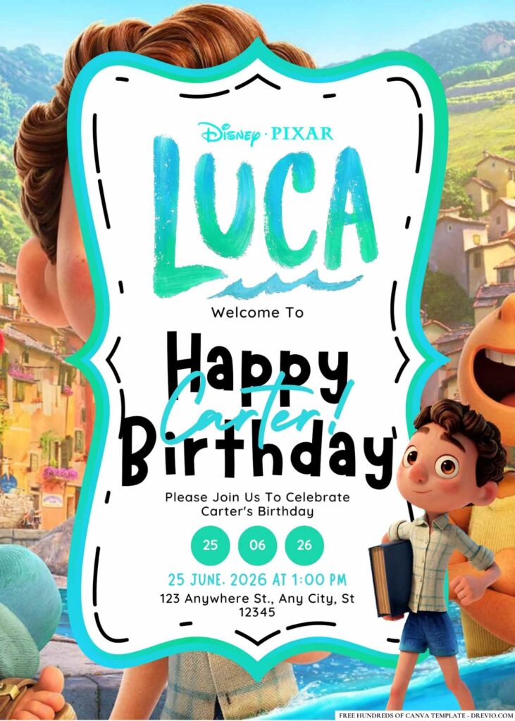 FREE Luca Birthday Invitations