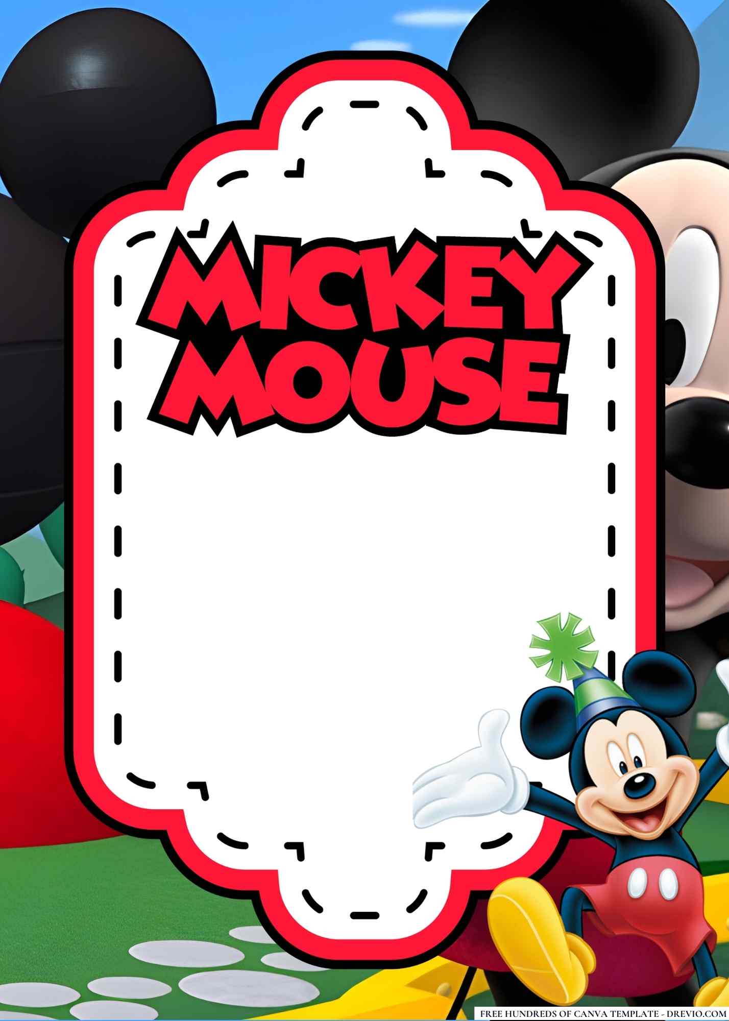 FREE-Mickey Mouse-Birthday-Canva-Templates (14) | Download Hundreds ...