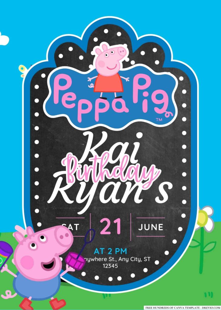 FREE Peppa Pig Birthday Invitations: