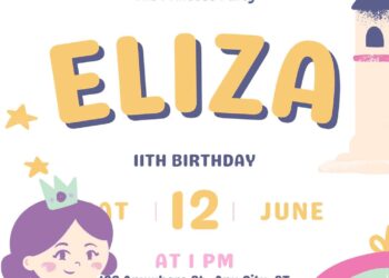 FREE Princess Birthday Invitations