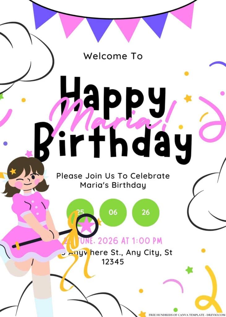 FREE Superhero Girls Birthday Invitations