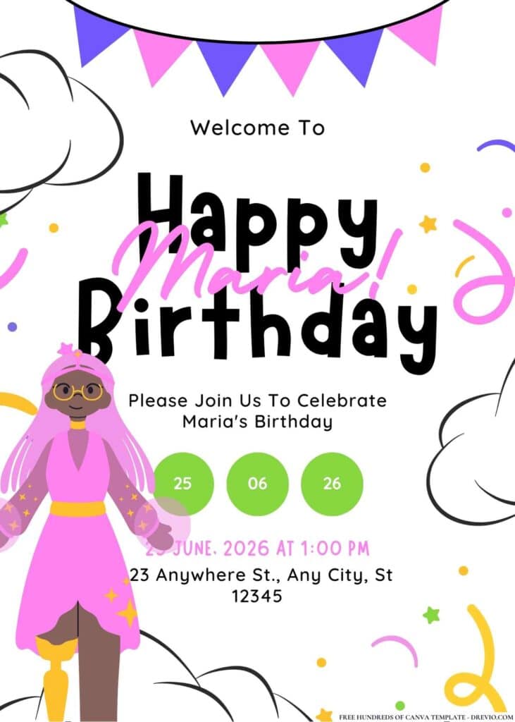 FREE Superhero Girls Birthday Invitations