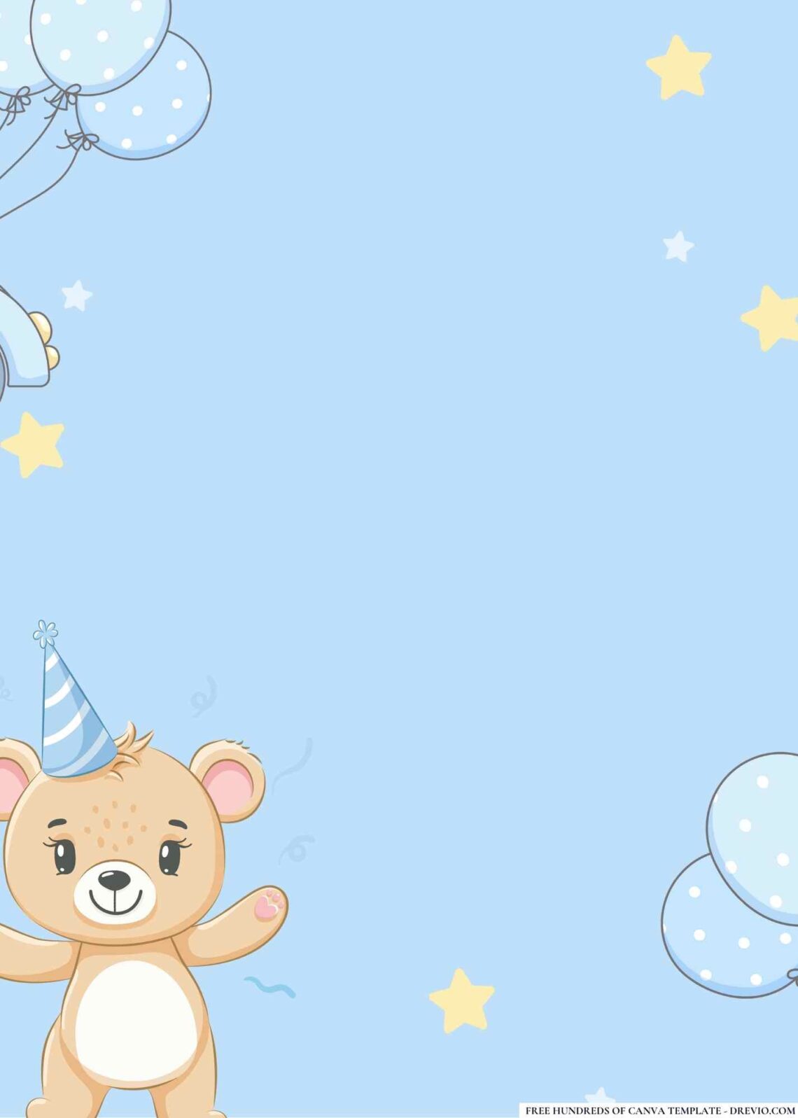 FREE-Teddy Bear-Birthday-Canva-Templates (16) | Download Hundreds FREE ...