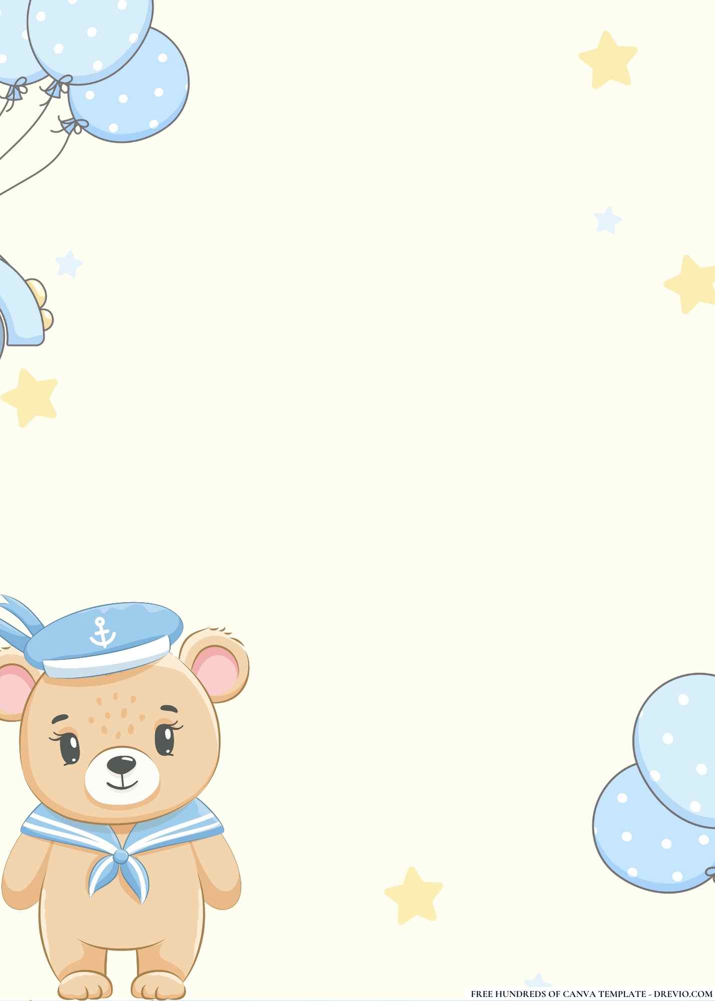 FREE-Teddy Bear-Birthday-Canva-Templates (18) | Download Hundreds FREE ...