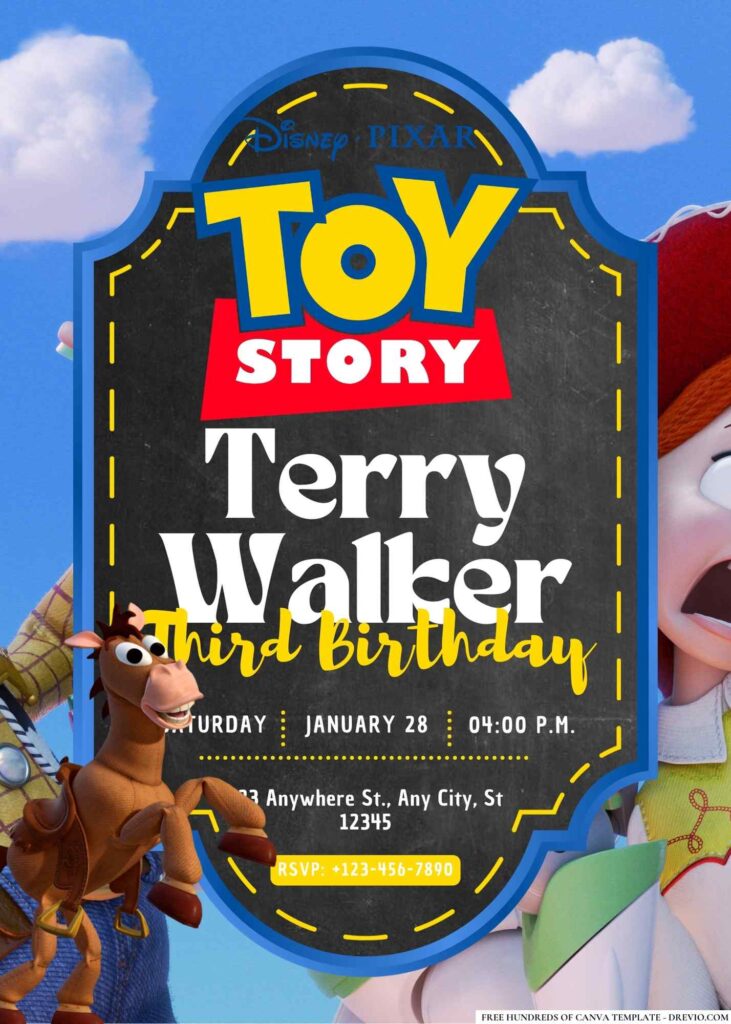 FREE Toy Story Birthday Invitations