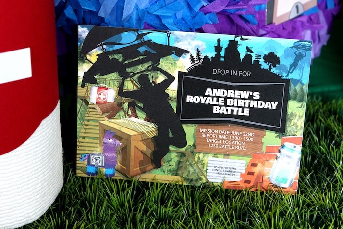 Fortnite Birthday Invitations