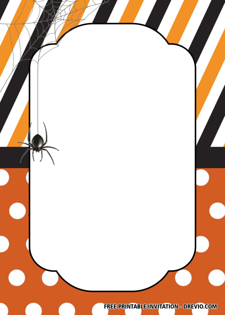 FREE Editable Halloween Spider Birthday Invitations