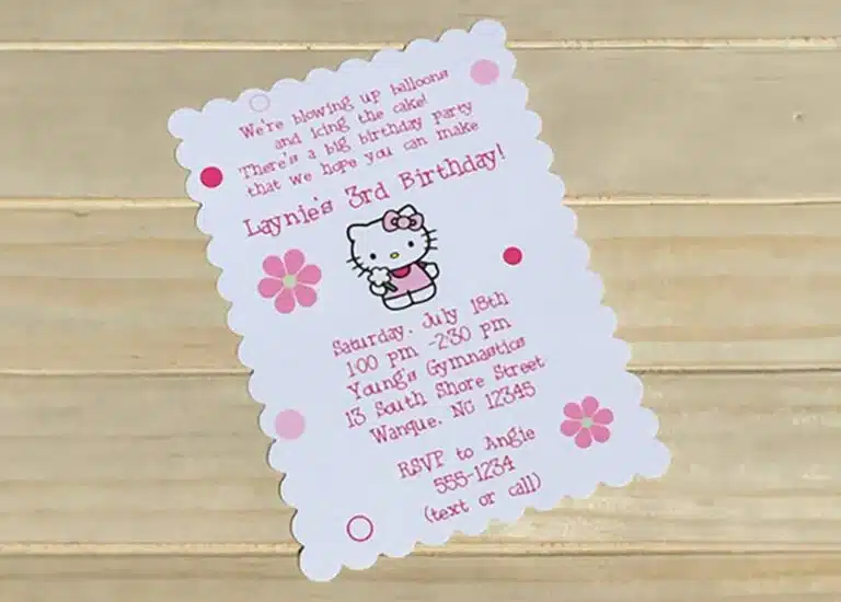 Hello KItty Party Invitations