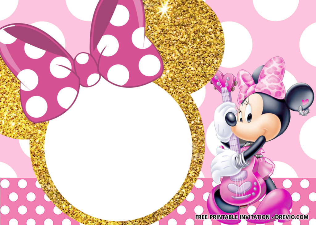 Free Minnie Mouse 1st Birthday Invitations