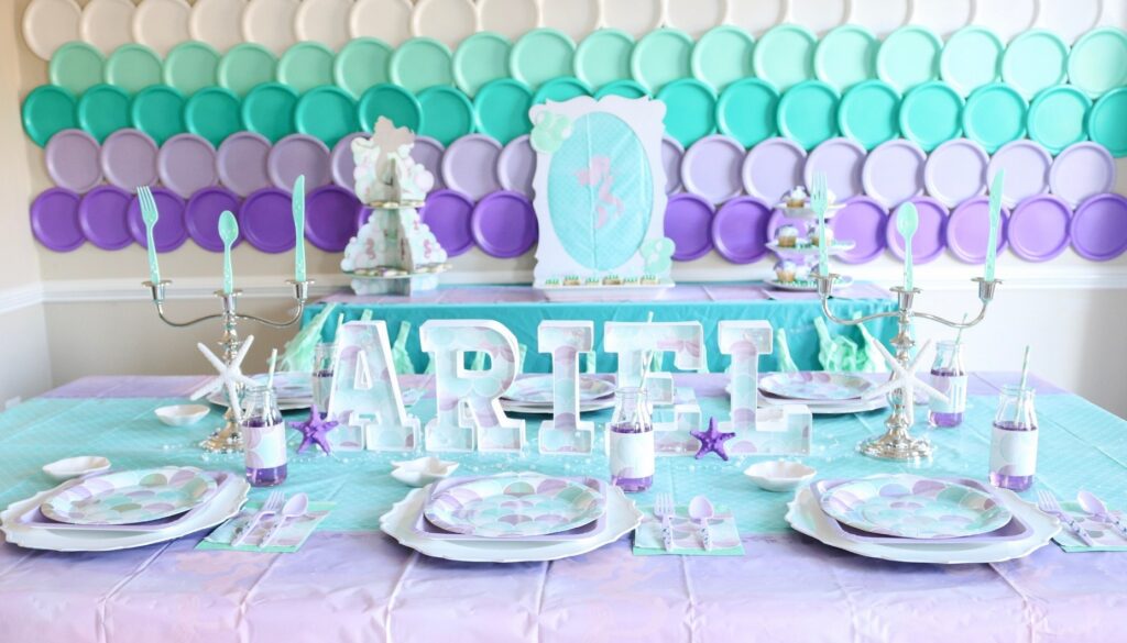 Mermaid Birthday Table Setting